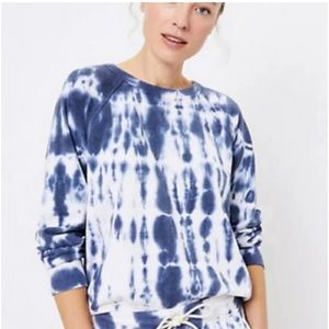 Lou & Grey Tie Dye Cotton Terry Pullover Sweatshirt